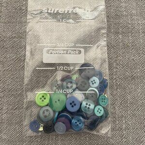 Set of 55 Green Blue Purple Replacement Buttons Different Shapes!